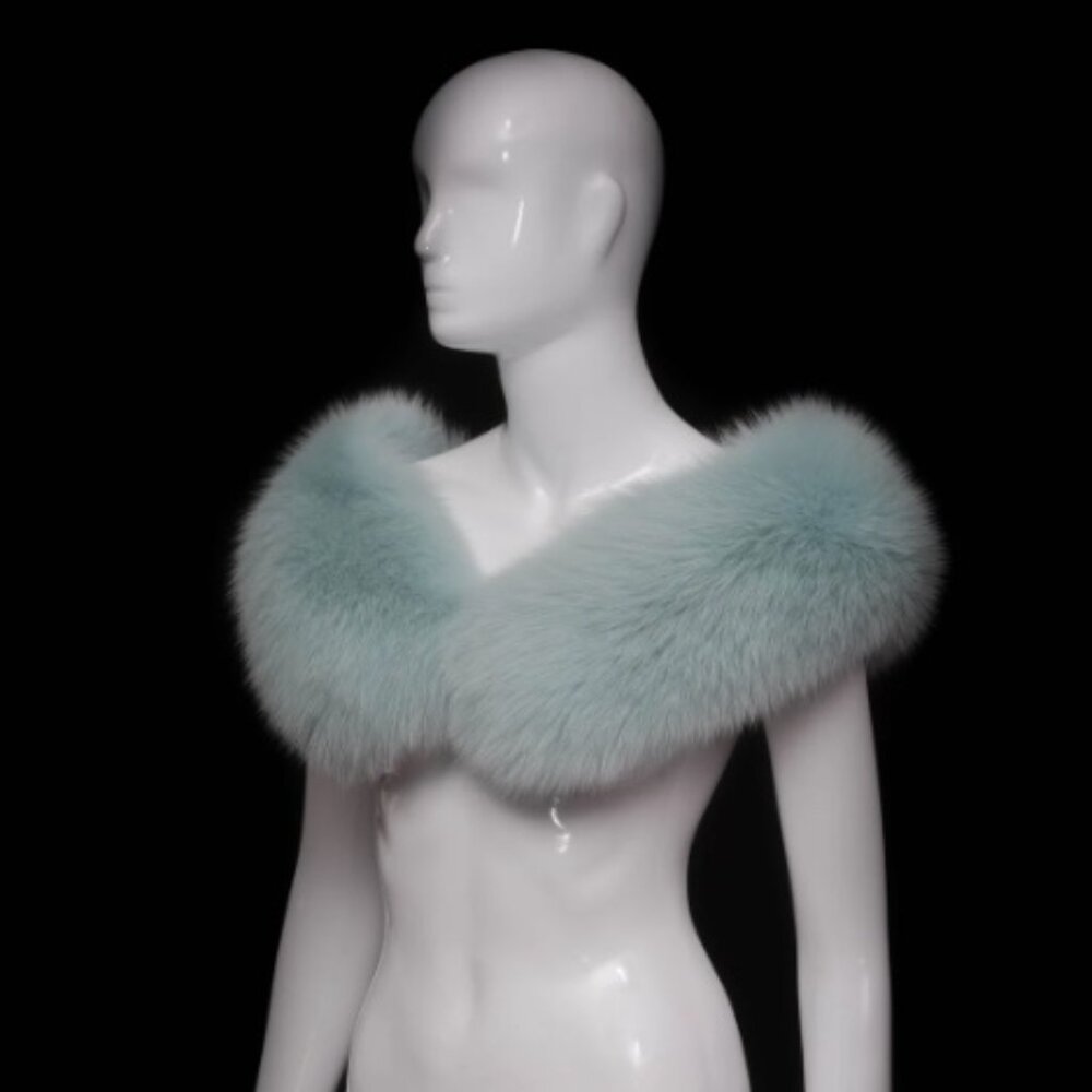 NWT Mint Arctic Fox Fur Women's Stole Shawl Shoulders Wrap